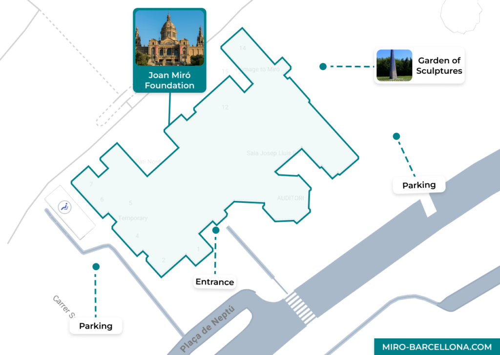 Map of the Fundació Joan Miró.